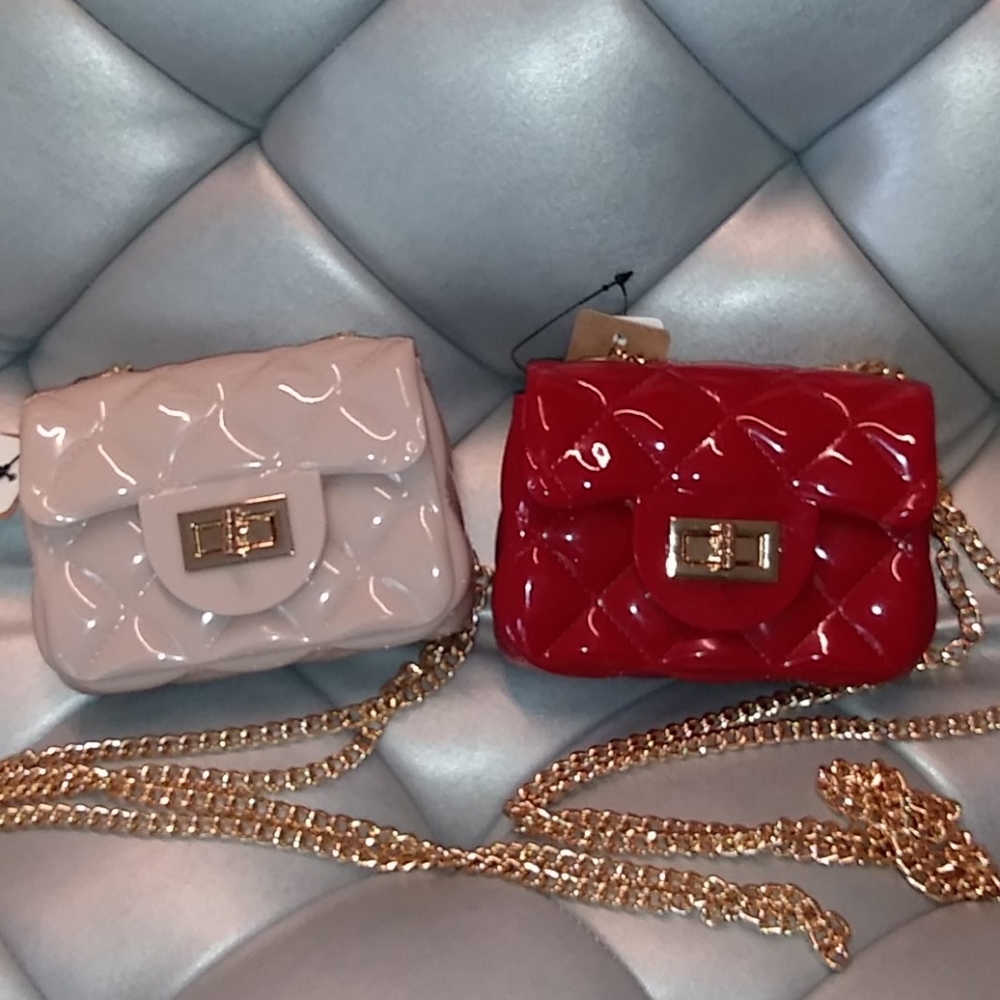 Mini Quilted Jelly Key Lock Crossbody Bag